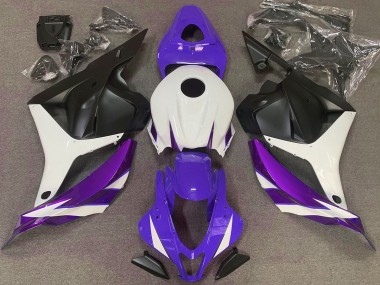 2009-2012 Violet Brillant Blanc & Violet Honda CBR600RR Carénage Moto