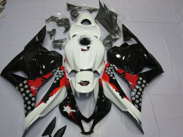 2009-2012 Éclaboussures Rouges & Noires Honda CBR600RR Carénage Moto 2009-2012 Éclaboussures Rouges & Noires Honda CBR600RR Carénage Moto