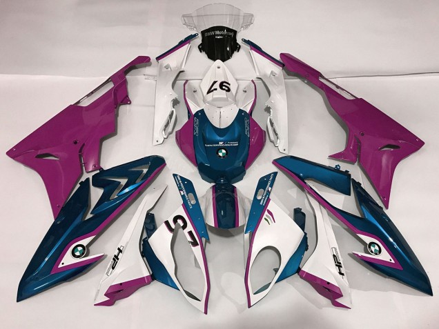 2009-2014 Alien Bleu & Blanc BMW S1000RR Carénage Moto