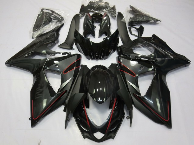 2009-2016 Argent Noir & Rouge Suzuki GSXR 1000 Carénage Moto 2009-2016 Argent Noir & Rouge Suzuki GSXR 1000 Carénage Moto