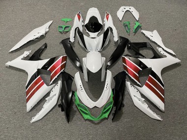 2009-2016 Blanc Brillant Rouge Noir & Vert Suzuki GSXR 1000 Carénage Moto