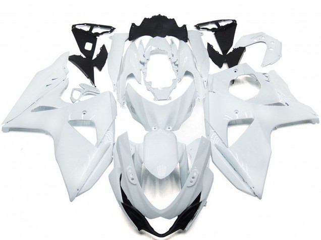2009-2016 Blanc Brillant Uni Suzuki GSXR 1000 Carénage Moto 2009-2016 Blanc Brillant Uni Suzuki GSXR 1000 Carénage Moto