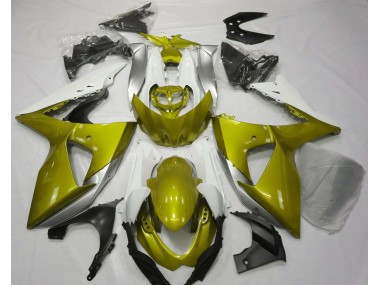2009-2016 Jaune Brillant & Blanc Suzuki GSXR 1000 Carénage Moto