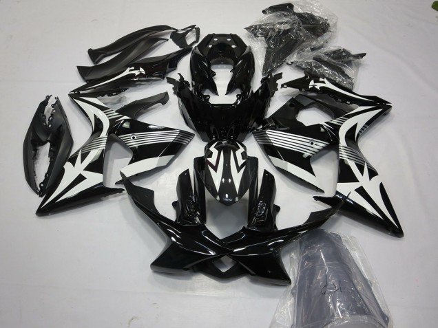 2009-2016 Noir & Blanc Suzuki GSXR 1000 Carénage Moto 2009-2016 Noir & Blanc Suzuki GSXR 1000 Carénage Moto