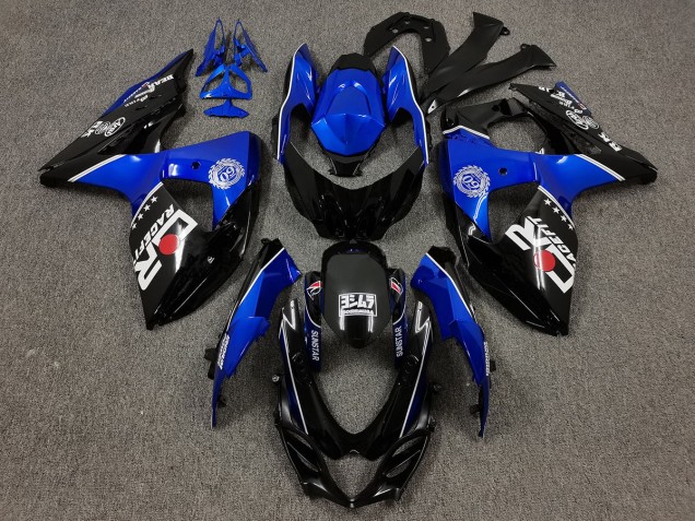 2009-2016 Noir & Bleu Avec Logos Personnalisés Suzuki GSXR 1000 Carénage Moto 2009-2016 Noir & Bleu Avec Logos Personnalisés Suzuki GSXR 1000 Carénage Moto