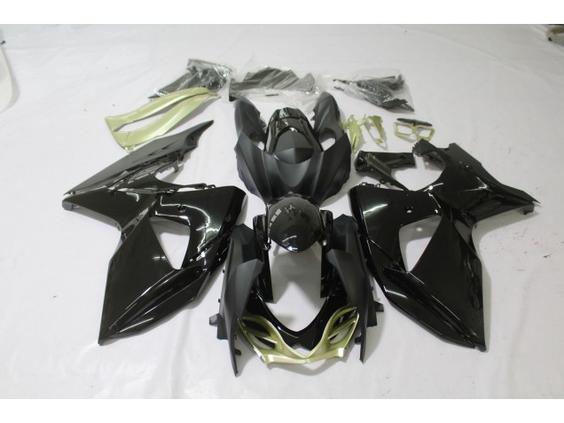 2009-2016 Noir Brillant Argent Mat Suzuki GSXR 1000 Carénage Moto 2009-2016 Noir Brillant Argent Mat Suzuki GSXR 1000 Carénage Moto