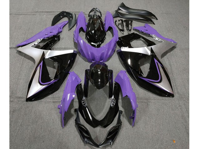 2009-2016 Violet Argent & Noir Suzuki GSXR 1000 Carénage Moto 2009-2016 Violet Argent & Noir Suzuki GSXR 1000 Carénage Moto
