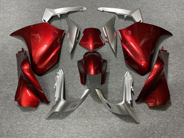 2010-2013 Rouge & Argent Honda VFR1200 Carénage Moto 2010-2013 Rouge & Argent Honda VFR1200 Carénage Moto