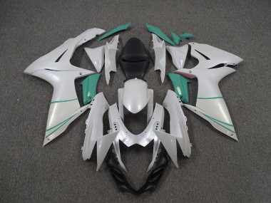 2011-2024 Blanc Nacré & Bleu T Suzuki GSXR 600-750 Carénage Moto