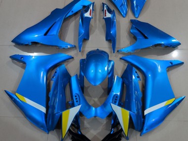 2011-2024 Bleu Clair Brillant Suzuki GSXR 600-750 Carénage Moto