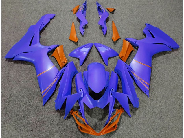 2011-2024 Bleu Océan Mat & Orange Suzuki GSXR 600-750 Carénage Moto 2011-2024 Bleu Océan Mat & Orange Suzuki GSXR 600-750 Carénage Moto