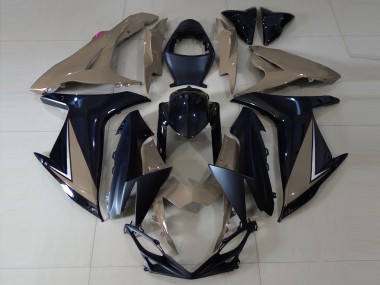 2011-2024 Brun Brillant & Noir Suzuki GSXR 600-750 Carénage Moto