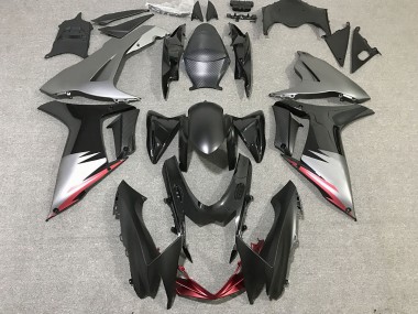 2011-2024 Noir Brillant & Gris Mat Suzuki GSXR 600-750 Carénage Moto