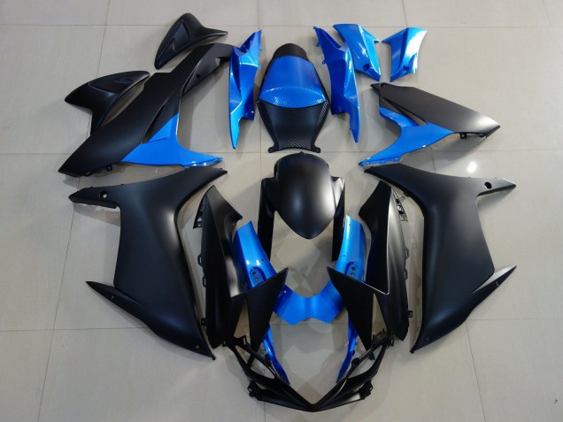 2011-2024 Noir Mat & Bleu Vif Suzuki GSXR 600-750 Carénage Moto 2011-2024 Noir Mat & Bleu Vif Suzuki GSXR 600-750 Carénage Moto