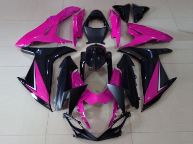 2011-2024 Rose Brillant & Noir Suzuki GSXR 600-750 Carénage Moto
