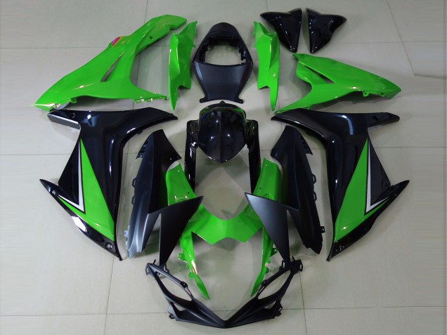 2011-2024 Vert Brillant & Noir Suzuki GSXR 600-750 Carénage Moto 2011-2024 Vert Brillant & Noir Suzuki GSXR 600-750 Carénage Moto