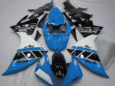 2012-2014 Bleu Clair Brillant Blanc & Noir Yamaha R1 Carénage Moto