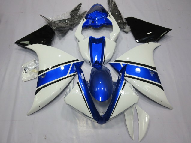 2012-2014 Conception Blanche & Bleue Yamaha R1 Carénage Moto 2012-2014 Conception Blanche & Bleue Yamaha R1 Carénage Moto