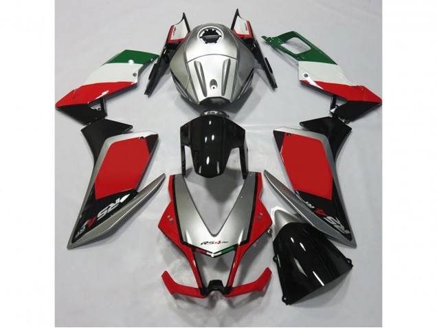 2012-2015 Argent & Rouge Aprilia RS4 125 Carénage Moto