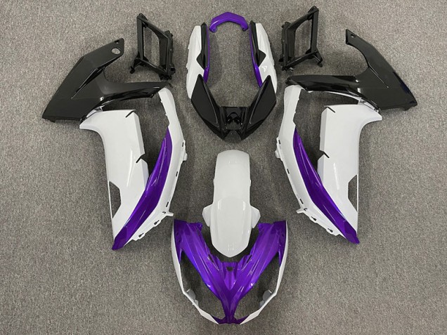 2012-2016 Blanc Brillant & Violet Kawasaki Ninja 650R Carénage Moto 2012-2016 Blanc Brillant & Violet Kawasaki Ninja 650R Carénage Moto