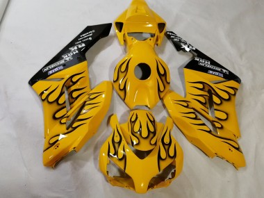 2012-2016 Jaune Personnalisé Flamme Honda CBR1000RR Carénage Moto