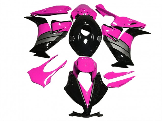 2012-2016 Rose Brillant Noir & Gris Honda CBR1000RR Carénage Moto 2012-2016 Rose Brillant Noir & Gris Honda CBR1000RR Carénage Moto