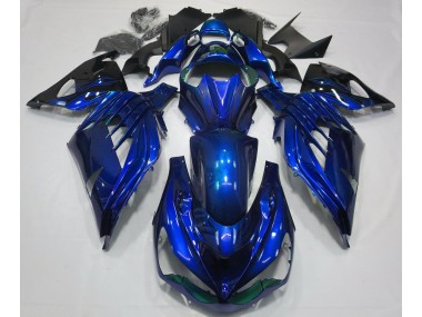 2012-2021 Bleu Océan Brillant Kawasaki ZX14R Carénage Moto
