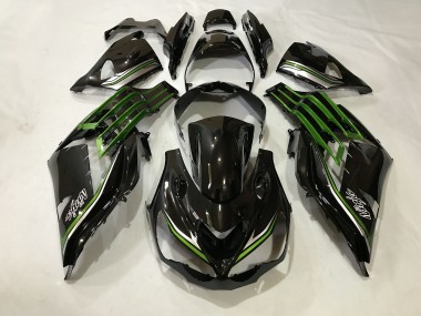 2012-2021 Noir Brillant & Vert Slime Kawasaki ZX14R Carénage Moto
