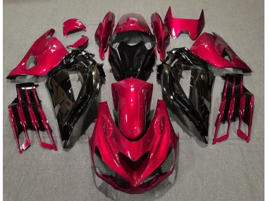 2012-2021 Rouge Brillant & Noir Kawasaki ZX14R Carénage Moto