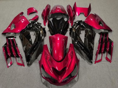2012-2021 Rouge Brillant & Noir Kawasaki ZX14R Carénage Moto