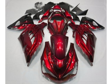 2012-2021 Rouge Feu Brillant Kawasaki ZX14R Carénage Moto