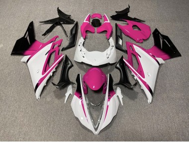 2013-2016 Blanc Brillant & Rose Triumph Daytona 675 Carénage Moto