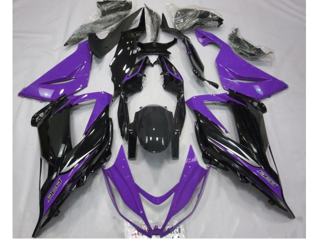 2013-2018 Noir & Violet Kawasaki ZX6R Carénage Moto