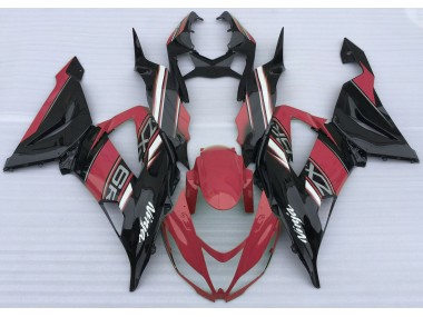 2013-2018 Rouge Brillant & Noir Kawasaki ZX6R Carénage Moto