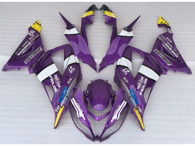 2013-2018 Style De Logo Violet Kawasaki ZX6R Carénage Moto 2013-2018 Style De Logo Violet Kawasaki ZX6R Carénage Moto