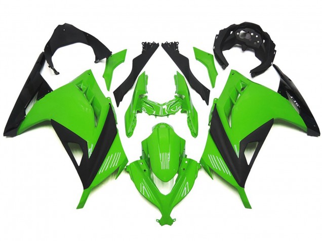 2013-2018 Vert & Noir Brillant Kawasaki Ninja 300 Carénage Moto 2013-2018 Vert & Noir Brillant Kawasaki Ninja 300 Carénage Moto