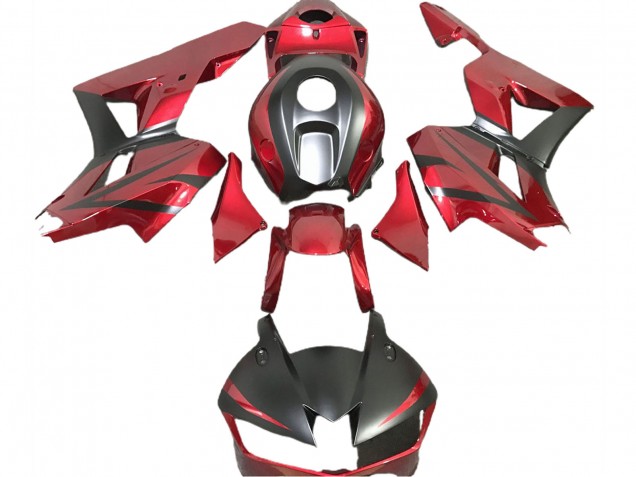 2013-2023 Rouge Profond & Noir Mat Honda CBR600RR Carénage Moto