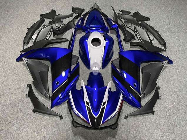 2015-2018 Bleu Noir & Blanc Yamaha R3 Carénage Moto