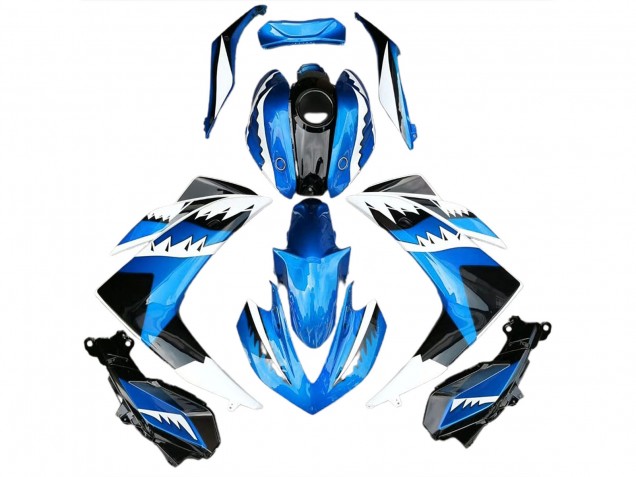 2015-2018 Requin Bleu Clair Yamaha R3 Carénage Moto 2015-2018 Requin Bleu Clair Yamaha R3 Carénage Moto