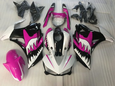 2015-2018 Requin Rose & Blanc Yamaha R3 Carénage Moto