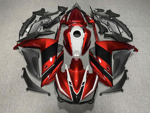 2015-2018 Rouge Noir & Blanc Yamaha R3 Carénage Moto