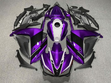 2015-2018 Violet Noir & Blanc Yamaha R3 Carénage Moto