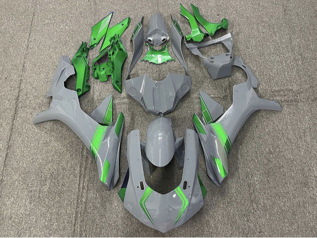 2015-2019 Accents Gris & Verts Nardo Yamaha R1 Carénage Moto 2015-2019 Accents Gris & Verts Nardo Yamaha R1 Carénage Moto