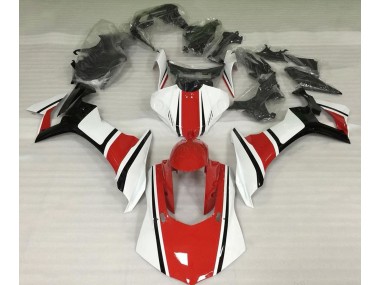 2015-2019 Blanc Brillant Rouge & Noir Yamaha R1 Carénage Moto