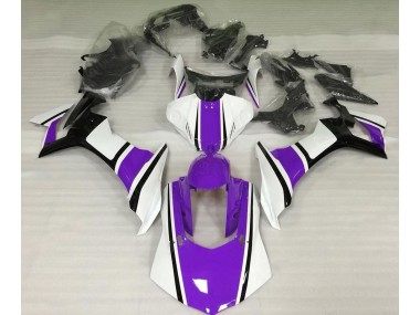 2015-2019 Blanc Brillant Violet & Noir Yamaha R1 Carénage Moto