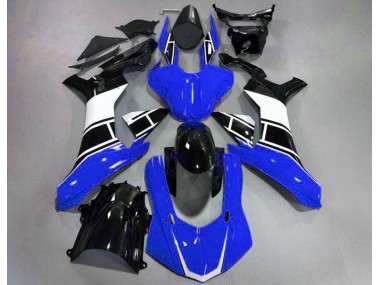 2015-2019 Bleu Brillant Blanc & Noir Yamaha R1 Carénage Moto