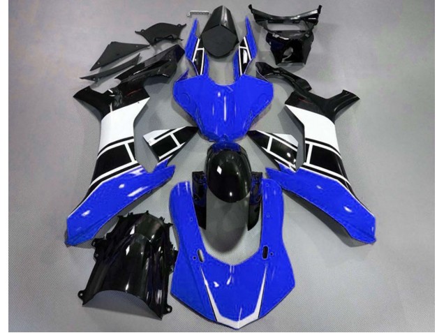 2015-2019 Bleu Brillant Blanc & Noir Yamaha R1 Carénage Moto 2015-2019 Bleu Brillant Blanc & Noir Yamaha R1 Carénage Moto