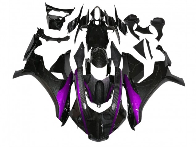 2015-2019 Fiber De Carbone Style & Violet Yamaha R1 Carénage Moto 2015-2019 Fiber De Carbone Style & Violet Yamaha R1 Carénage Moto
