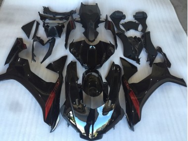 2015-2019 Noir Brillant Avec Logo Rouge Yamaha R1 Carénage Moto