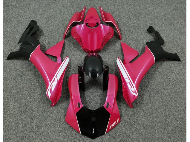 2015-2019 Rose Vif & Noir Yamaha R1 Carénage Moto 2015-2019 Rose Vif & Noir Yamaha R1 Carénage Moto